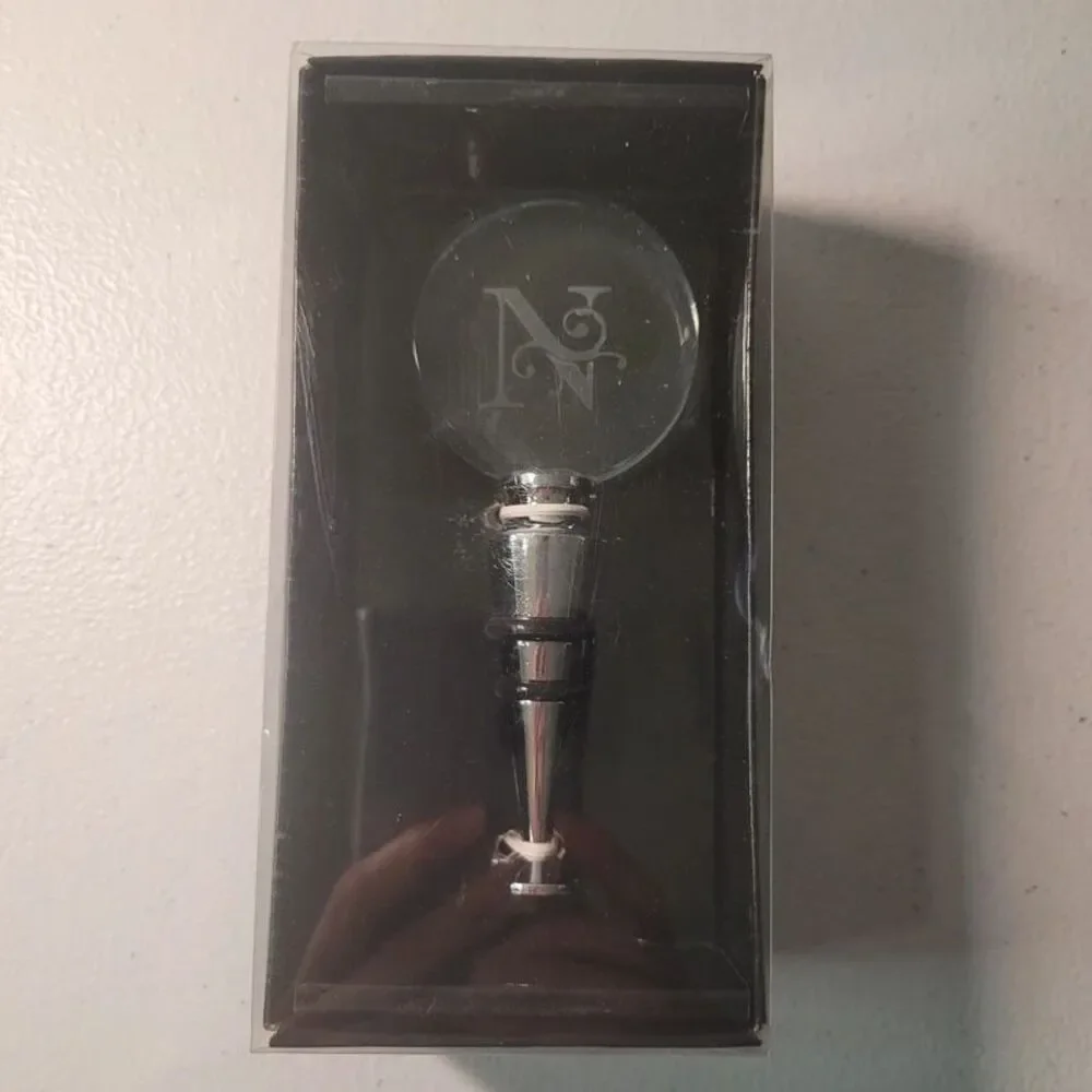 Michaels Initial “N” Wine Stopper|Monogram Bottle Stopper|Giftable Bar Accessory